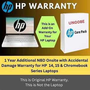 1 year nbd onsite warranty with accidental damage for hp 14, 15 chromebook laptops