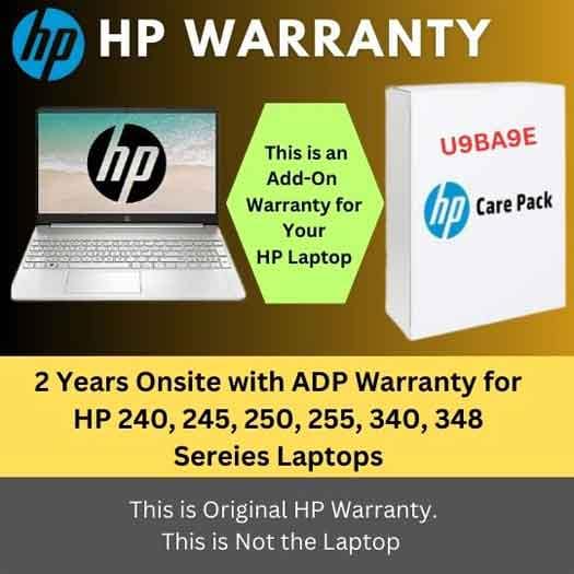 2 Years Onsite Warranty with ADP for HP 240 245 250 255 340 348 Laptops